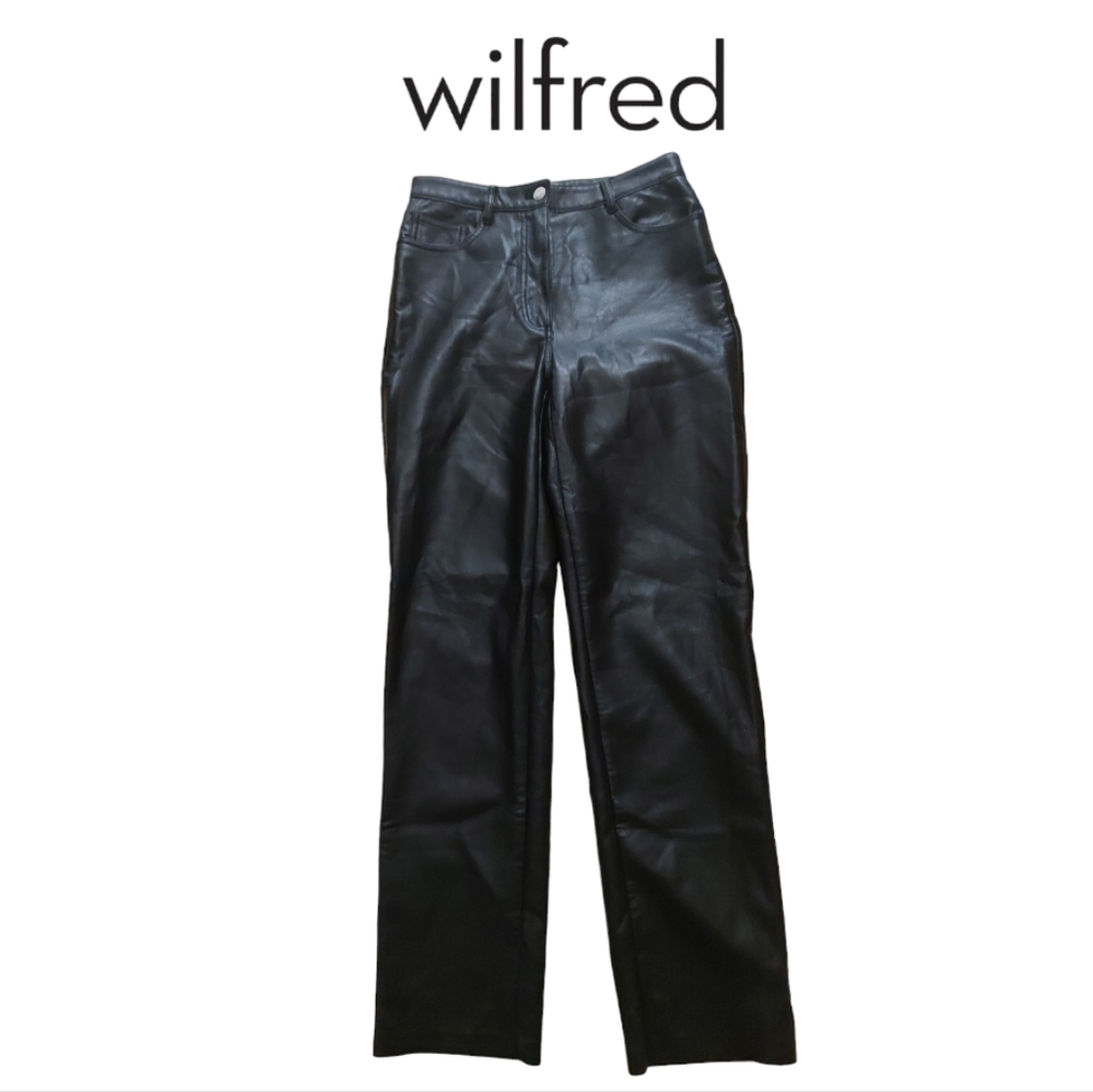 Wilfred Black Vegan Leather Pants